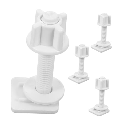 FIXOSHEE 4 Stück Robustes Kunststoff Toilettensitz Scharnier Schrauben mit Muttern Wc Sitz Befestigung für Runde Toilettendeckel Stabile und Langlebige Ersatzteile für Badezimmer von FIXOSHEE