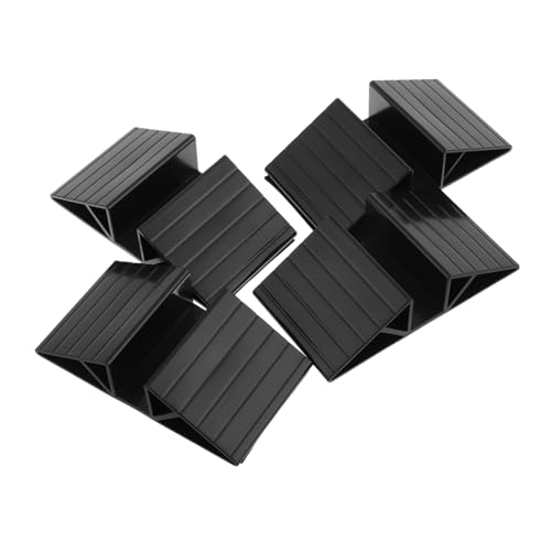 FIXOSHEE 4 Stück Stützfüße für Haustiergitter Teiliges Dreieckige Verstärkung für Hundetore Isolierende Zaunfüße Freistehende Unterstützung Design Schwarz von FIXOSHEE