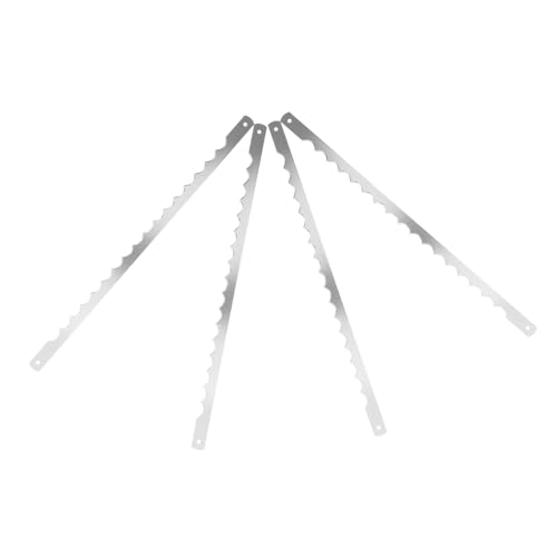 FIXOSHEE 4 Stück Teiliges Brotschneidemesser mit Wellenschliff Rostfreie Ersatzklingen für Brotmaschine Langlebig Spülmaschinengeeignet Vielseitig für Bäckerei Haushalt und Gastronomie von FIXOSHEE