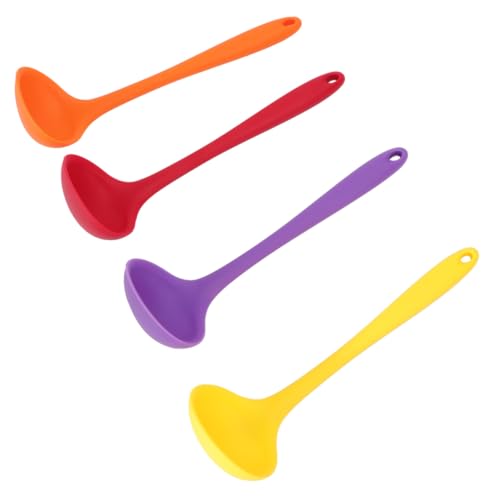 FIXOSHEE 4 Stück Teiliges Bunte Halbtransparente Silikon Suppenkellen Hitzebeständig Flexibel Antihaftbeschichtet Küchenutensilien für Schonendes Kochen und Servieren Zufällige Farbe FIXOSHEE 4 Stück Teiliges Bunte Halbtransparente Silikon Suppenkellen Hitzebeständig Flexibel Antihaftbeschichtet Küchenutensilien für Schonendes Kochen und Servieren Zufällige Farbe von FIXOSHEE