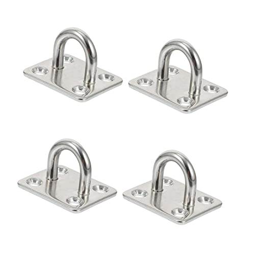 FIXOSHEE 4 Stück Teiliges Deckenhaken mit U Förmigen Aufhängungen für Hängematten Robuste und Langlebige Metallhaken für und Außenanwendungen von FIXOSHEE
