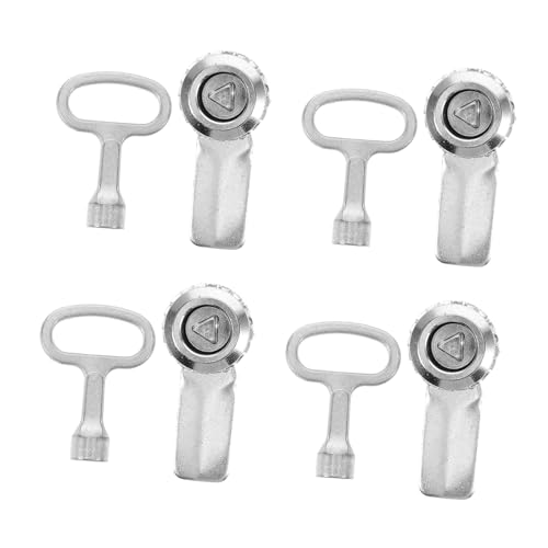 FIXOSHEE 4 Stück Teiliges Dreieck metallschloss für Mülltonnen mit Schlüssel Langlebiges Outdoor abfallschloss für Abfallbehälter Einfache Bedienung Robust und Korrosionsbeständig Geeignet von FIXOSHEE