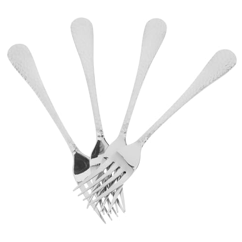 FIXOSHEE 4 Stück Teiliges Edelstahl Gabel mit Gehämmerter Oberfläche Rutschfestem Griff Robust und Vielseitig für Küche Restaurant und Hotelgebrauch Spülmaschinenfest Kleine Gabeln für FIXOSHEE 4 Stück Teiliges Edelstahl Gabel mit Gehämmerter Oberfläche Rutschfestem Griff Robust und Vielseitig für Küche Restaurant und Hotelgebrauch Spülmaschinenfest Kleine Gabeln für von FIXOSHEE