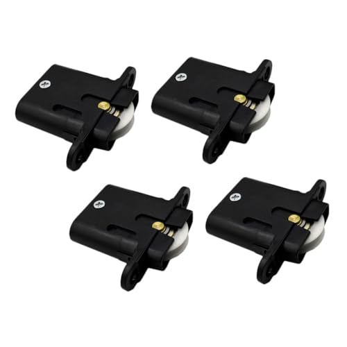 FIXOSHEE 4 Stück Teiliges Edelstahl Schiebetür für Möbel Schrank Fenster Pulley Zubehör Langlebig Sanft Laufend Einfache Montage von FIXOSHEE