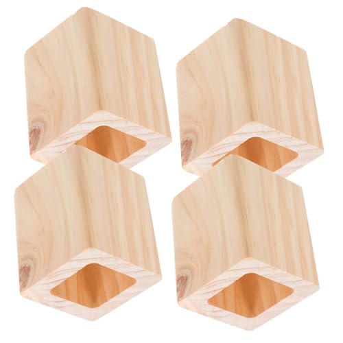FIXOSHEE 4 Stück Teiliges Holz Möbelheber Quadratisch Robuste Möbelerhöhung für Bett Sofa Tischbeine Einsetzbar Stilvoll und Funktional für Wohnraum von FIXOSHEE