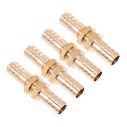 FIXOSHEE 4 Stück Teiliges Messing Schlauchverbinder Garten Schlauch Kupplung Ersatz Rohr Gas Öl Kompatibel Robust Langlebig von FIXOSHEE