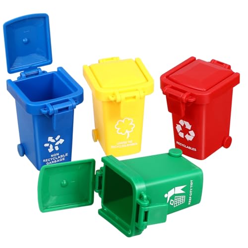 FIXOSHEE 4 Stück Teiliges Mülltonnen mit Klappdeckel Langlebig und Umweltpädagogisch Fördert Feinmotorik und Abfalltrennung Bunte Mini Garbage Sortierspiele für Frühkindliche Bildung FIXOSHEE 4 Stück Teiliges Mülltonnen mit Klappdeckel Langlebig und Umweltpädagogisch Fördert Feinmotorik und Abfalltrennung Bunte Mini Garbage Sortierspiele für Frühkindliche Bildung von FIXOSHEE