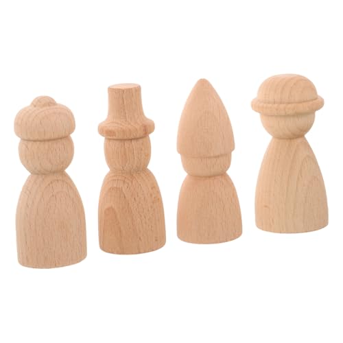 FIXOSHEE 4 Stück Teiliges Unbehandelte Holzpuppen zum Bemalen Kleine Leichte Holzfiguren für DIY bastelprojekte Kreative Tischdekoration für Kinderhandwerk und Individuelle Gestaltung FIXOSHEE 4 Stück Teiliges Unbehandelte Holzpuppen zum Bemalen Kleine Leichte Holzfiguren für DIY bastelprojekte Kreative Tischdekoration für Kinderhandwerk und Individuelle Gestaltung von FIXOSHEE