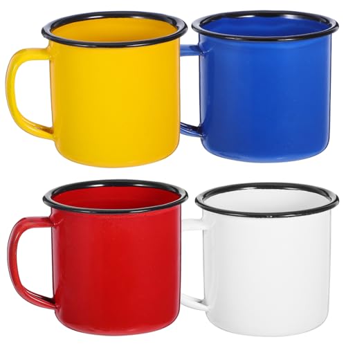 FIXOSHEE 4 Stück Teiliges Vintage Emaille Trinkbecher Leichte Stabile Wasser Kaffeetassen in Retro Farben Multifunktional für Zuhause Büro Camping und Reisen Einfache Reinigung FIXOSHEE 4 Stück Teiliges Vintage Emaille Trinkbecher Leichte Stabile Wasser Kaffeetassen in Retro Farben Multifunktional für Zuhause Büro Camping und Reisen Einfache Reinigung von FIXOSHEE