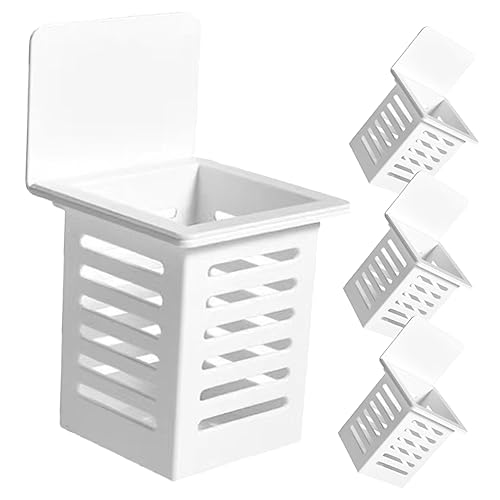 FIXOSHEE 4 Stück Teiliges Wandregal Weiß Selbstklebender Bohrfreier Bad und Küchen Organizer mit Ablauflöchern Multifunktionaler Stapelbarer Wandhalter für Badezimmer Büro und FIXOSHEE 4 Stück Teiliges Wandregal Weiß Selbstklebender Bohrfreier Bad und Küchen Organizer mit Ablauflöchern Multifunktionaler Stapelbarer Wandhalter für Badezimmer Büro und von FIXOSHEE