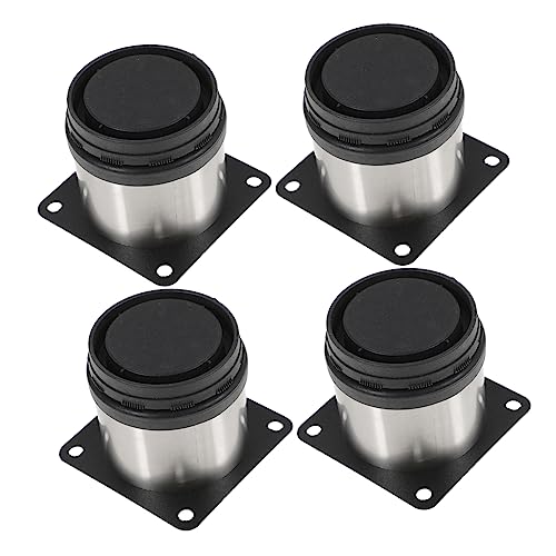 FIXOSHEE 4 Stück Verstellbare Möbelbeine aus Runde Möbelfüße Höhe Belastbar bis Geeignet für Schrank Regal DIY Möbel Langlebige Standfüße in Silber und Schwarz von FIXOSHEE