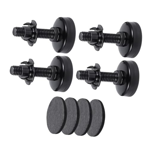 FIXOSHEE 4 Stück Verstellbare Möbelfüße aus Carbonstahl mit Matte Oberfläche Höhenverstellbare Nivellierfüße für Möbelbeine Robust und Korrosionsbeständig für Schränke Tische Stühle Sofas von FIXOSHEE