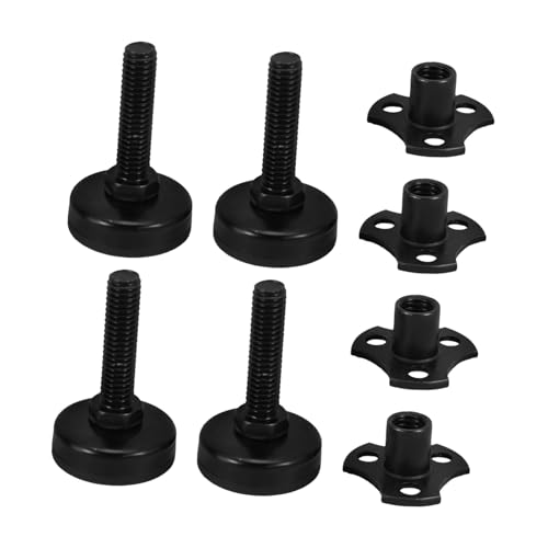 FIXOSHEE 4 Stück Verstellbare Möbelfüße mit Schrauben und Werkzeug Höhenverstellbare Tischbeine und Stellfüße rutschfest Kratzschonend für Schrank Sofa Schreibtisch Vielseitige Möbel von FIXOSHEE