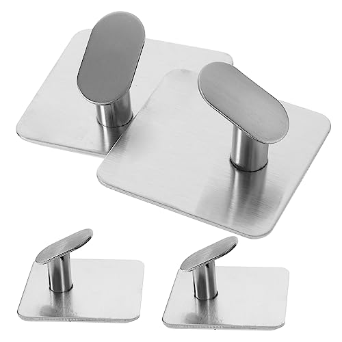 FIXOSHEE 4 Stück Selbstklebende Badezimmer Haken aus Wandhaken für Handtücher Duschhaken für Flache Oberflächen Installieren von FIXOSHEE