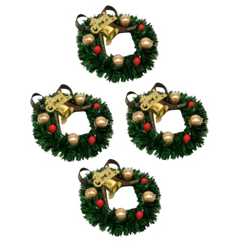 FIXOSHEE 4 Stück Weihnachtskranz Modern Hängende Dekoration Für Weihnachten Weihnachtskugeln Hängende Ornamente Weihnachtsbälle Klein Beflockte Weihnachtsgirlande Verjüngt USB Plastik von FIXOSHEE