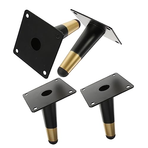 FIXOSHEE 4stücke Schwarze Metall-couchbeine Möbelbeine Aus Eisen Kegelförmige Möbelfüße Für Sofa Schrank Couchtisch Sofabein Bankbein Möbelbein Aus Stabilem Metall von FIXOSHEE