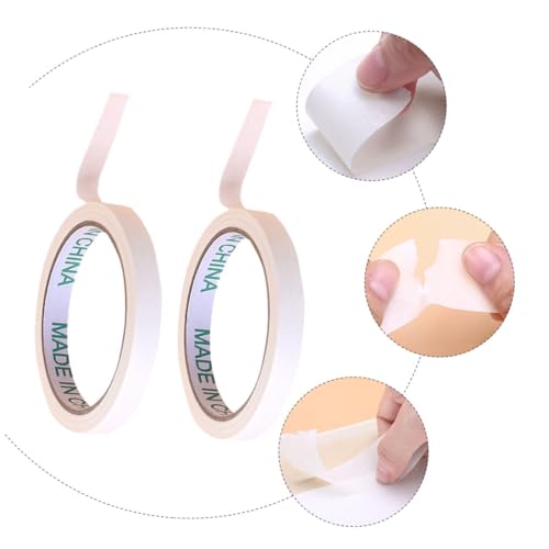 FIXOSHEE 5 Rollen Weißes Malerkrepp Selbstklebend Ablösbar Vielseitig für Kunst Basteln Malerarbeiten DIY Projekte als Masking Tape für Saubere Oberflächen und Kreative Anwendungen von FIXOSHEE