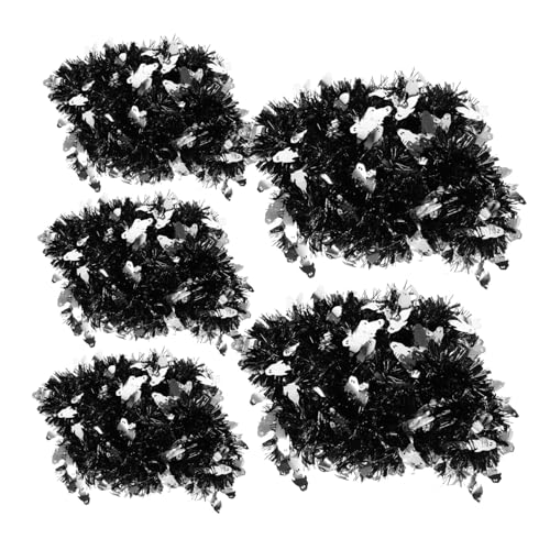 FIXOSHEE 5 STK. Teiliges Halloween Tinsel Girlande Lange Metallische Hängedekoration mit Geistermotiv Für Innen und Außendekorationen für Halloween Partys und Festliche Events FIXOSHEE 5 STK. Teiliges Halloween Tinsel Girlande Lange Metallische Hängedekoration mit Geistermotiv Für Innen und Außendekorationen für Halloween Partys und Festliche Events von FIXOSHEE