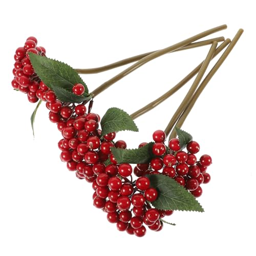 FIXOSHEE 5 Stück Künstliche Beerenzweige Teiliges aus PVC Langlebige Weihnachtsdeko für DIY Kränze Vasen Tischarrangements Festliche Rote Beerenzweige für Haus und Garten FIXOSHEE 5 Stück Künstliche Beerenzweige Teiliges aus PVC Langlebige Weihnachtsdeko für DIY Kränze Vasen Tischarrangements Festliche Rote Beerenzweige für Haus und Garten von FIXOSHEE