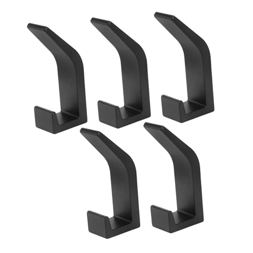 FIXOSHEE 5 Stück Schwarze Aluminiumhaken Wandhaken Rostfrei für Bad Schlafzimmer Küche Selbstklebend Vielseitig Einsetzbar für Handtücher Mäntel Taschen Modernes Design FIXOSHEE 5 Stück Schwarze Aluminiumhaken Wandhaken Rostfrei für Bad Schlafzimmer Küche Selbstklebend Vielseitig Einsetzbar für Handtücher Mäntel Taschen Modernes Design von FIXOSHEE