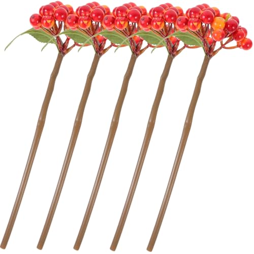 FIXOSHEE 5 Stück Teiliges Künstliche Weihnachtsbeerenzweige Lebensechte Deko für Kränze Gestecke Vase Wohn- und Bürodekoration Naturgetreue Orangefarbene Beerenzweige für Weihnachtsfest FIXOSHEE 5 Stück Teiliges Künstliche Weihnachtsbeerenzweige Lebensechte Deko für Kränze Gestecke Vase Wohn- und Bürodekoration Naturgetreue Orangefarbene Beerenzweige für Weihnachtsfest von FIXOSHEE