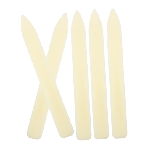 FIXOSHEE 5 Stück Teiliges Kunststoff Falzbein Paper Creaser Tool für Papierhandwerk Leichtes Falzbrett Präzises Falten von Papier und Briefumschlägen für Origami und Buchbinderei von FIXOSHEE
