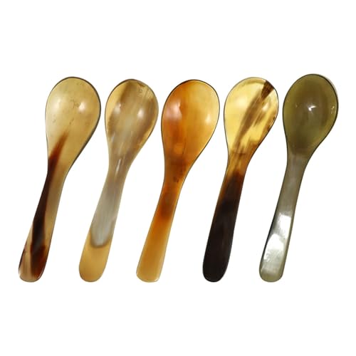 FIXOSHEE 5 Stück Teiliges Natürliche Oxhorn Kaffeelöffel Dessertlöffel Teelöffel Handgefertigt Multifunktional für Kaffee Eiscreme und Desserts Geeignet für Küche Haushalt FIXOSHEE 5 Stück Teiliges Natürliche Oxhorn Kaffeelöffel Dessertlöffel Teelöffel Handgefertigt Multifunktional für Kaffee Eiscreme und Desserts Geeignet für Küche Haushalt von FIXOSHEE