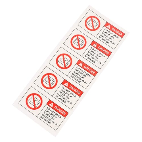 FIXOSHEE 5 Stück Teiliges Sicherheitswarnaufkleber Caution Danger Sticker mit Haftung Wetterfestes Warnschild für Maschinenbetrieb Leicht Tragbar für und Industrieumgebung von FIXOSHEE
