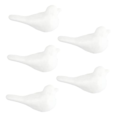 FIXOSHEE 5 Stück Teiliges Weiße Schaumstoff Vogelornamente zum Bemalen DIY Bastelset für Frühling Halloween Weihnachten Kreative Gartendeko für Jungen Mädchen FIXOSHEE 5 Stück Teiliges Weiße Schaumstoff Vogelornamente zum Bemalen DIY Bastelset für Frühling Halloween Weihnachten Kreative Gartendeko für Jungen Mädchen von FIXOSHEE