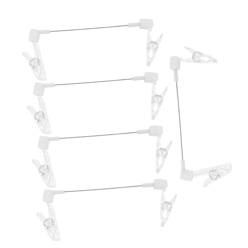 FIXOSHEE 5 Stück Transparente Doppelkopf preisschildklammern aus Kunststoff für Supermärkte Werbeclips Vielseitige Etikettenhalter zur Einfachen Preisauszeichnung im Einzelhandel von FIXOSHEE