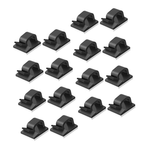 FIXOSHEE 50 Stück Mini Kabelclips Selbstklebend Kabelhalter Kabelbefestigung für Kabelmanagement Dekoration Clips für Lichterketten und Verlängerungskabel Langlebig Platzsparend Vielseitig von FIXOSHEE