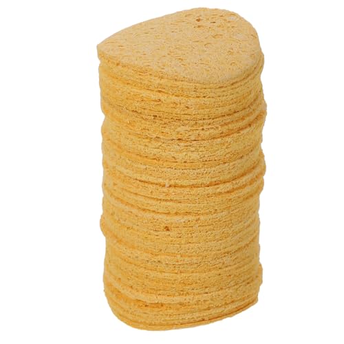 FIXOSHEE 50 Stück Rund Schweißreinigungsschwämme Lötkolbenspitzen Reinigungspads Hitzebeständig Saugstark für Löten Pcb Pflege von FIXOSHEE