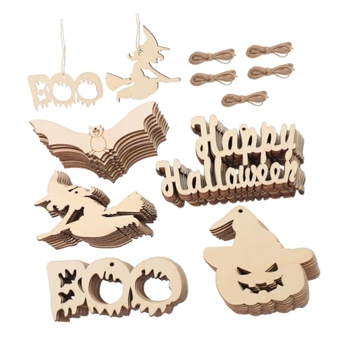 FIXOSHEE 50 Stück Teiliges Halloween Holzscheiben Deko Langlebig Leicht mit Aufhängeloch für Gruselige Party Hausdekoration Einfache DIY-Halloween Bastelornamente für Fenster Türen Bäume FIXOSHEE 50 Stück Teiliges Halloween Holzscheiben Deko Langlebig Leicht mit Aufhängeloch für Gruselige Party Hausdekoration Einfache DIY-Halloween Bastelornamente für Fenster Türen Bäume von FIXOSHEE