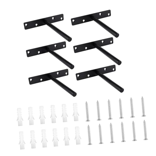FIXOSHEE 6 Sätze Teiliges Unsichtbare Regalhalterungen aus Hochwertigem Eisen Schwebende Wandhalterungen Robuste und Langlebige Befestigung Einfache Montage für DIY Regalbretter und von FIXOSHEE