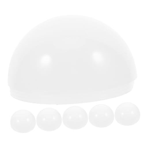 FIXOSHEE 6 Stück Deckenlampen Diffusoren Flache PC Abdeckungen für LED Lampen Halbrunde Nebel Design Weißes Ersatzset für Kronleuchter von FIXOSHEE