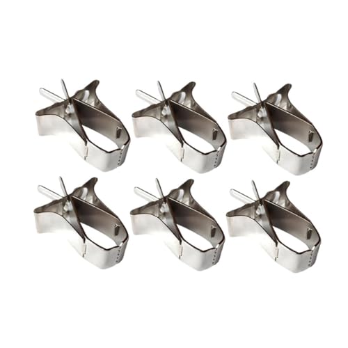 FIXOSHEE 6 Stück Edelstahl Multifunktionale Futterclips für Vögel und Kleintiere Langlebig Einfach zu Befestigen für Obst und Gemüse im Käfig Wiederverwendbare Praktische Halterungen von FIXOSHEE