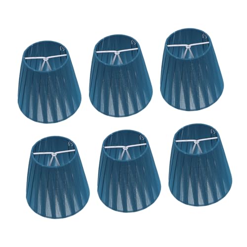 FIXOSHEE 6 Stück Moderne Nordische Stoff Lampenschirme Eleganter Blauer Lampenbezug Stilvolles Design Robuste Verarbeitung Dekorative Lichtabdeckung für Tisch und Deckenleuchten von FIXOSHEE