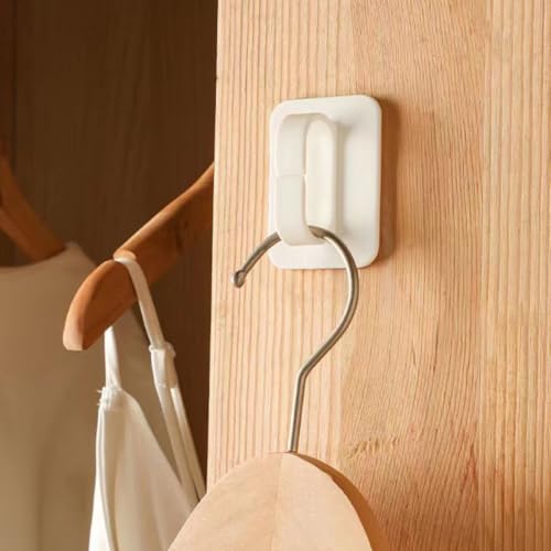 FIXOSHEE 6 Stück Selbstklebende Weiße Wandhaken ohne Bohren Vielseitig Einsetzbar Starker Halt für Badezimmer zum Aufhängen von Handtüchern Badzubehör Schlüsselbrett Geeignet von FIXOSHEE