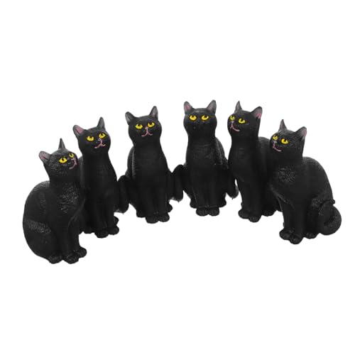 FIXOSHEE 6 Stück Simulierte Haustierkatzzornamente Lebensechtes Kätzchen Kleine Tierfiguren Simulation Kat Kleine Katzenverzierung Kätzchenfiguren Für Spielzeugkatze PVC Schwarz FIXOSHEE 6 Stück Simulierte Haustierkatzzornamente Lebensechtes Kätzchen Kleine Tierfiguren Simulation Kat Kleine Katzenverzierung Kätzchenfiguren Für Spielzeugkatze PVC Schwarz von FIXOSHEE