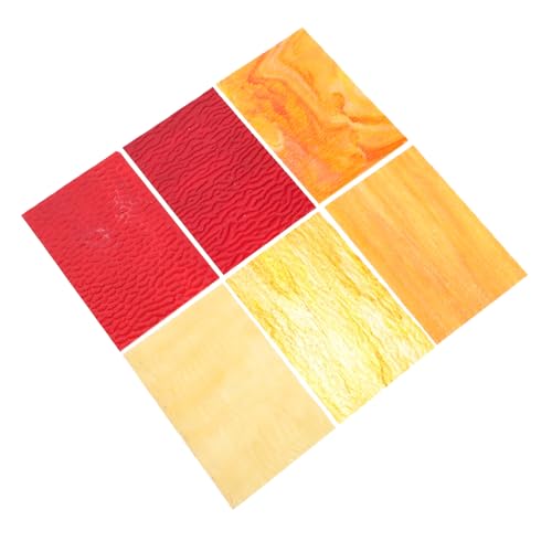 FIXOSHEE 6 Stück Teiliges Buntglas mit Wasserwellen Textur Transparente Kathedralglas Scheiben für DIY Glasmalerei Einfach zu Verarbeiten für Mosaikkunst und Kirchenfensterdekoration von FIXOSHEE