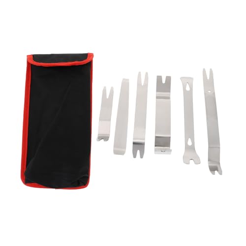 FIXOSHEE 6 Stück Teiliges Edelstahl Brecheisen Auto Türverkleidung Demontage Werkzeug mit Ergonomischem Griff für Schonende Entfernung von Verkleidungen Zierleisten Clips und Audio Panels von FIXOSHEE