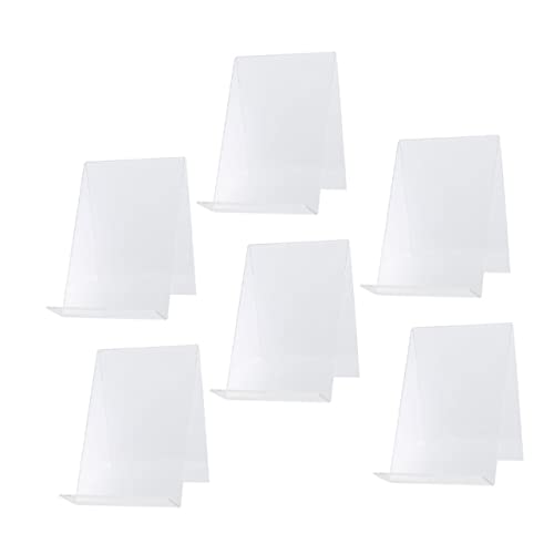 FIXOSHEE 6 Stück Teiliges Transparentes Acryl Buchständer Vielseitige Displays für Schreibtisch für Bücher Bilderrahmen und Kunstwerke Büro Zuhause oder Geschäft von FIXOSHEE