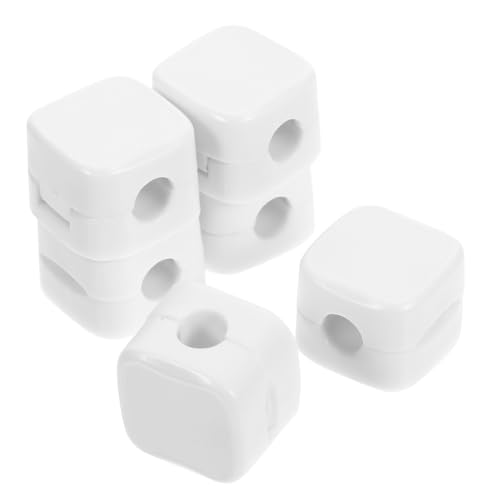 FIXOSHEE 6 Stück Verstellbare Kabelclips für Kabelmanagement Am Schreibtisch Magnetische Kabelhalter für Ordentliche Tanglefreie Kabelorganisation Vielseitig und Langlebig Weiß von FIXOSHEE