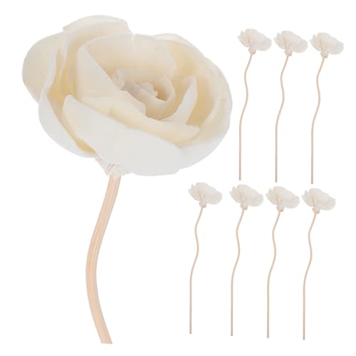 FIXOSHEE 8 Stück Rattan Duftstäbchen mit Natürlichen Blumen Aromatherapie Diffuser Sticks für Raumduft und Home Decor Poröse Rattanstäbe zur Schnellen Duftverteilung in Wohnzimmer Büro Bad von FIXOSHEE