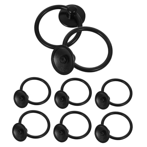 FIXOSHEE 8 Stück Schwarze Metall Ringgriffe Teiliges Runde Vintage Möbelknöpfe Robuste Schubladengriffe für Kommode Küchenschrank Vielseitige Möbelbeschläge FIXOSHEE 8 Stück Schwarze Metall Ringgriffe Teiliges Runde Vintage Möbelknöpfe Robuste Schubladengriffe für Kommode Küchenschrank Vielseitige Möbelbeschläge von FIXOSHEE
