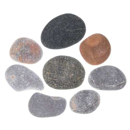 FIXOSHEE 8 Stück Teiliges DIY Bemalte Kieselsteine Glatte Handbemalte Steine in Mischfarben Kreativ für Malen und Basteln für Garten und Wohnungsdekoration von FIXOSHEE