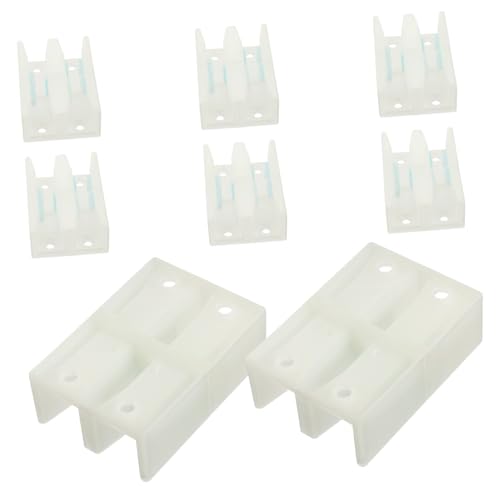 FIXOSHEE 8 Stück Teiliges Glas schiebetür Bodenschiene Kunststoff Führung für Duschkabinen Geräuscharm Präzise Gefertigt Langlebig Passt für Glas schiebetüren Modernes Design Einfache von FIXOSHEE