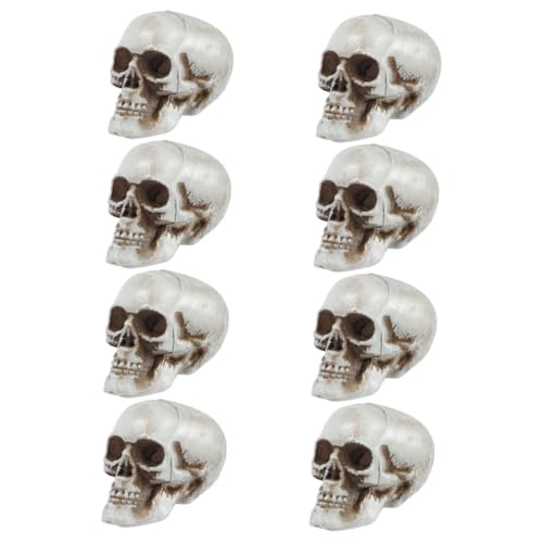 FIXOSHEE 8 Stück Teiliges Halloween Deko Miniatur Plastikskelette Kleine Schädel Halloween Party Requisiten für Innen Außen Gruselige Tisch Dekoration von FIXOSHEE