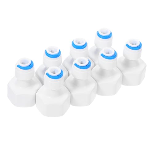 FIXOSHEE 8 Stück Teiliges Schnellanschluss Adapter aus Kunststoff für Wasserfilter Gerader Schlauchverbinder mit Innengewinde Druckbeständig Einfache Installation für Zuhause Büro und von FIXOSHEE