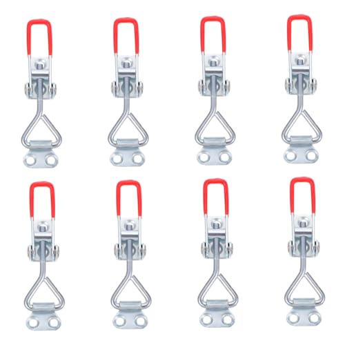 FIXOSHEE 8 Stück Teiliges Verstellbare Spannverschlüsse aus Robustem Eisen Schneller Kistenverschluss mit Schnappverschluss für Boxen und Koffer Langlebige Hebelklammer für Werkstatt und von FIXOSHEE